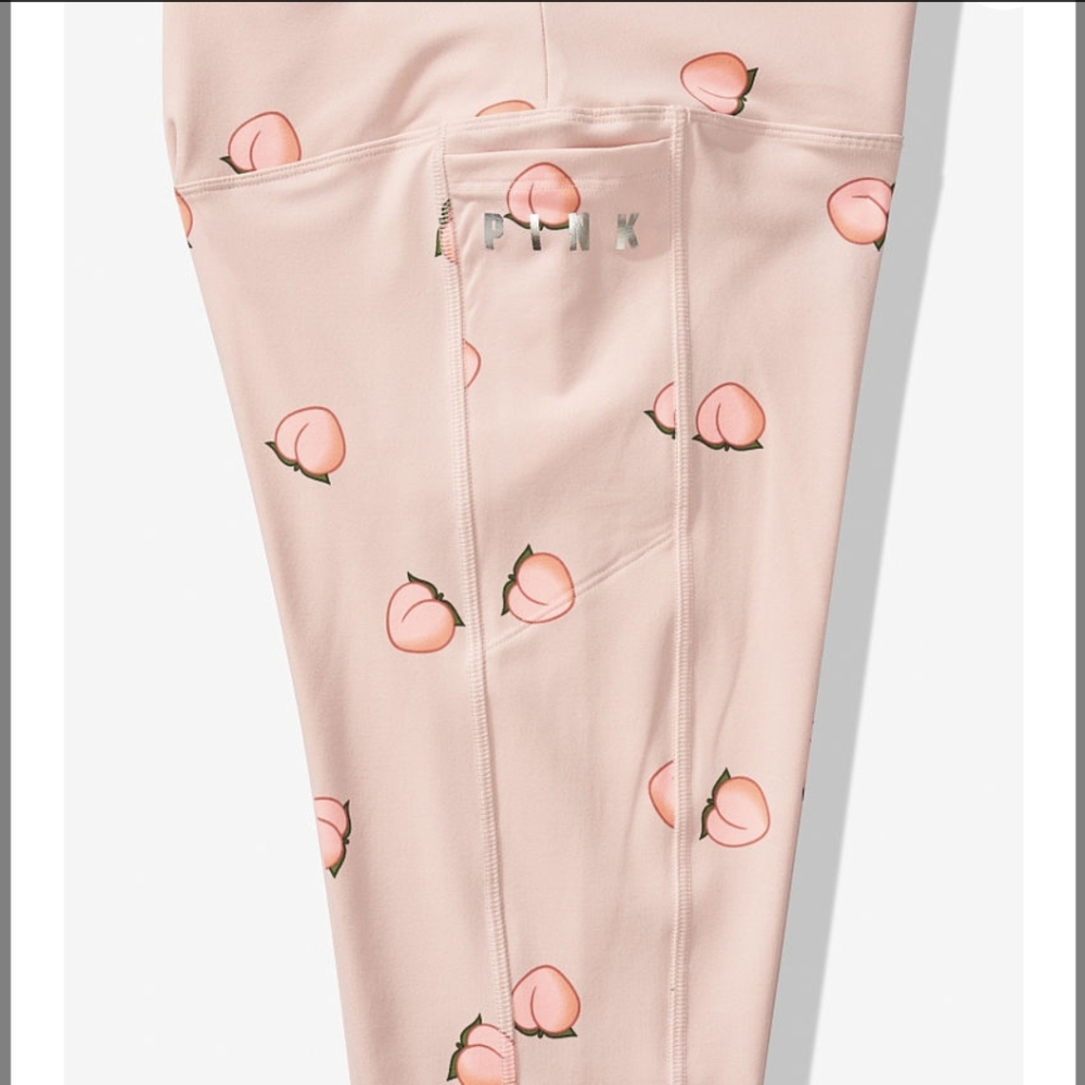 PINK VICTORIA'S SECRET ULTIMATE ANKLE LEGGINGS  L - Picture 3 of 7